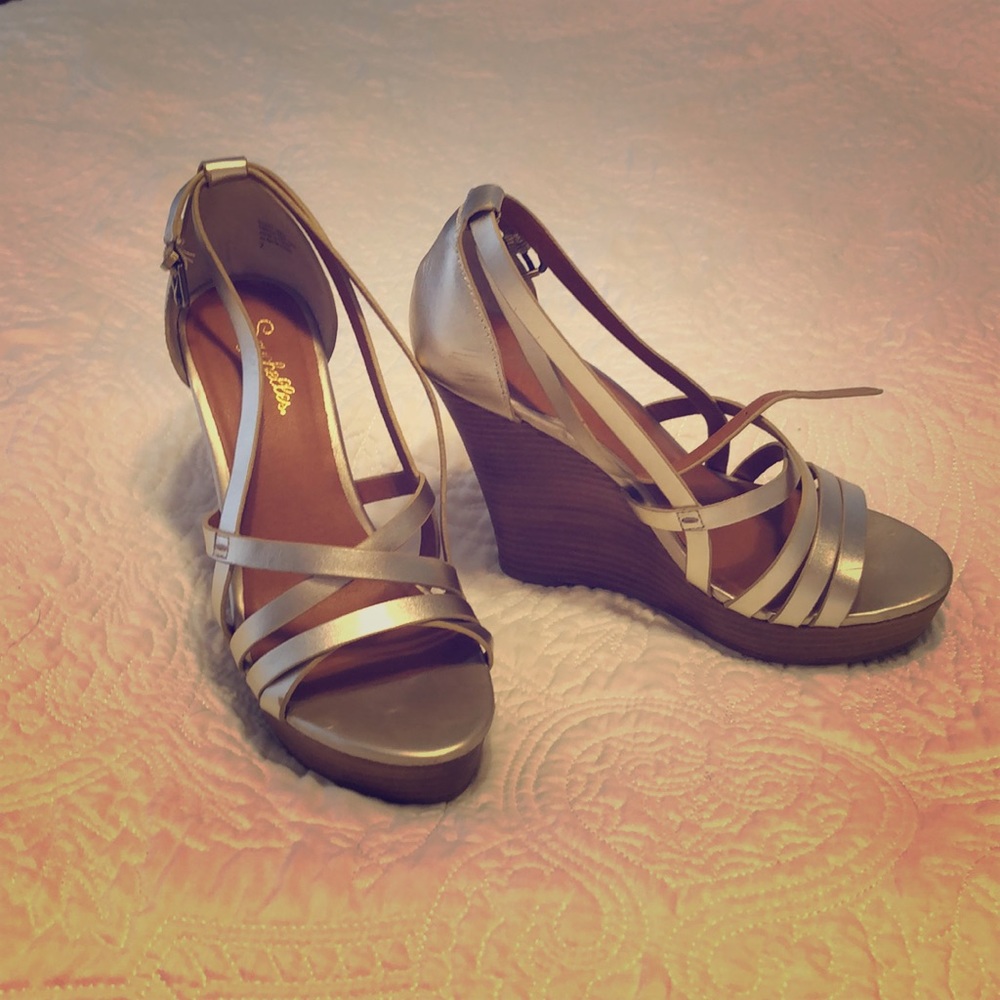 Metallic Gold Seychelles Wedges
